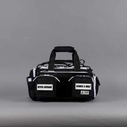 20L Mini Duffle Bag Black with White Accents - Image 6