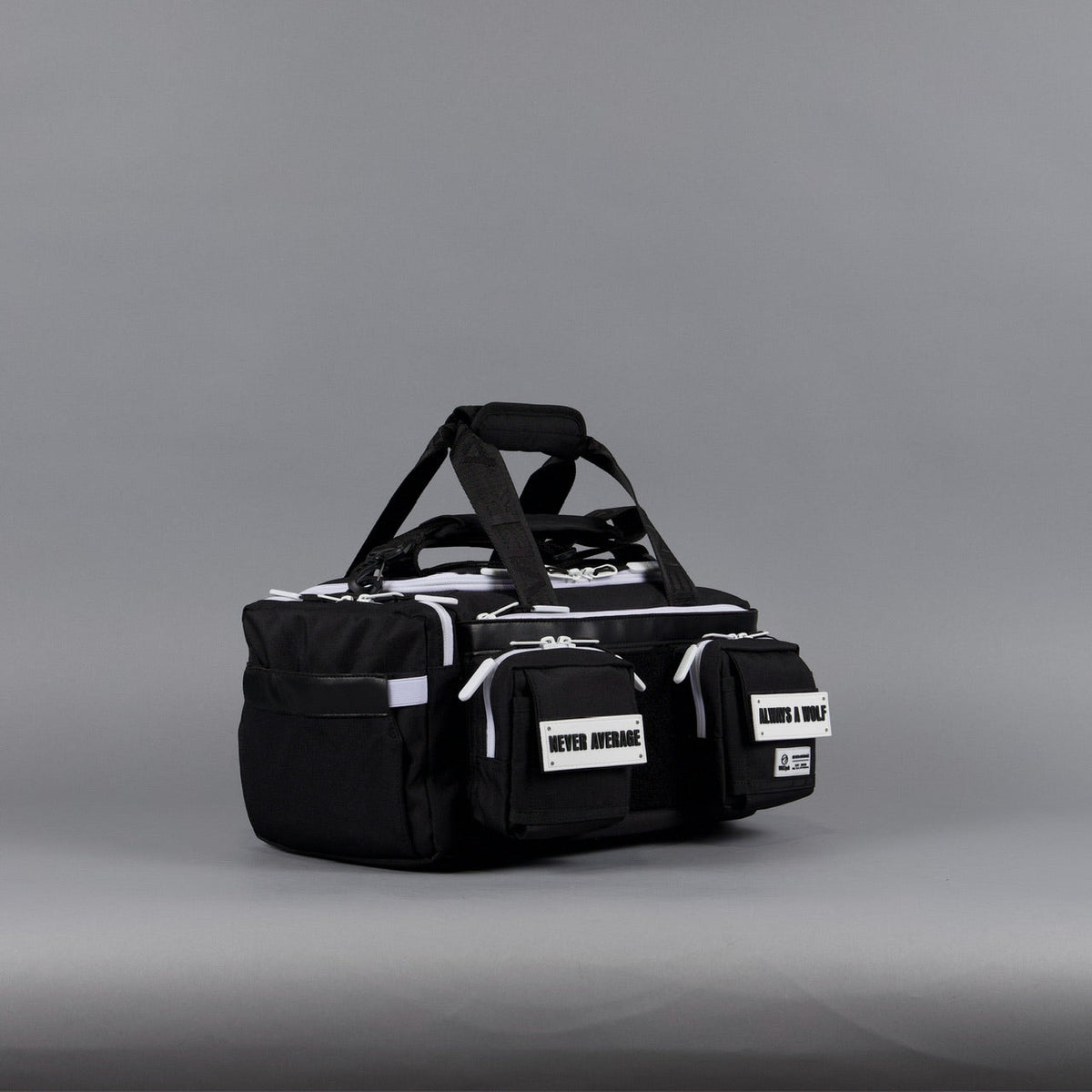 20L Mini Duffle Bag Black with White Accents - Image 7