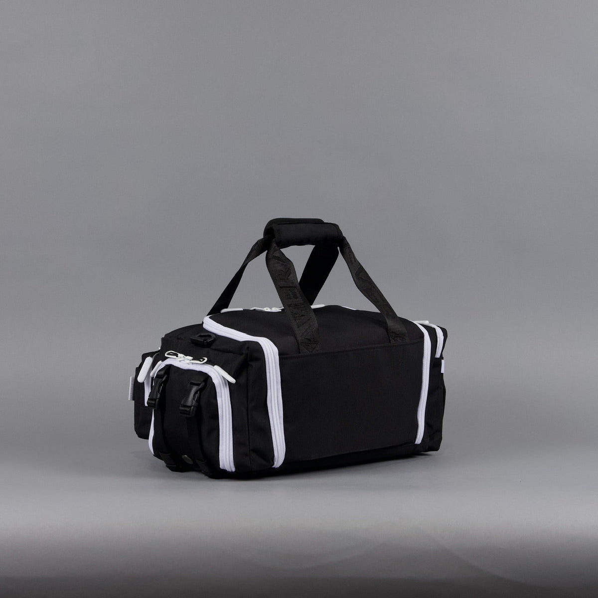20L Mini Duffle Bag Black with White Accents - Image 8