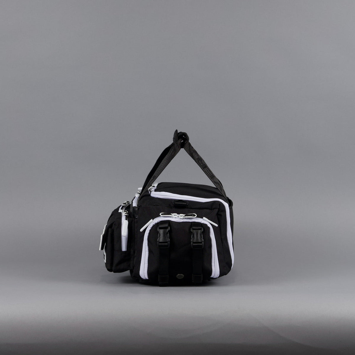 20L Mini Duffle Bag Black with White Accents - Image 11
