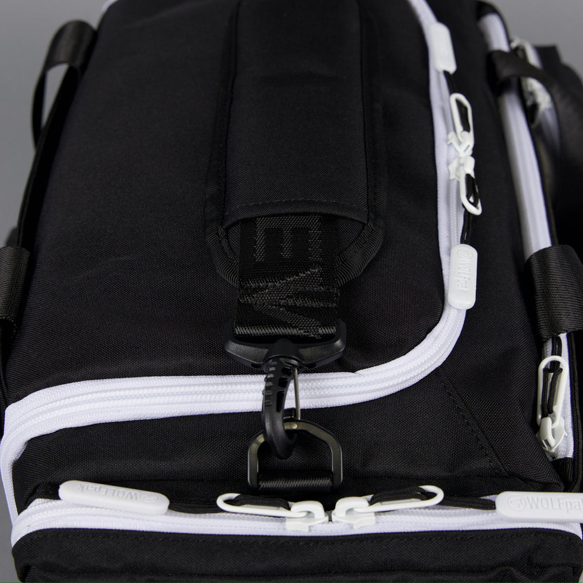 20L Mini Duffle Bag Black with White Accents - Image 18