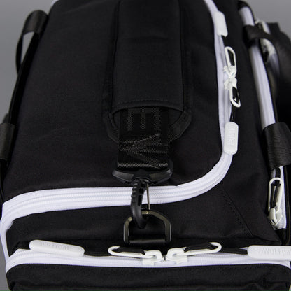 20L Mini Duffle Bag Black with White Accents - Image 18