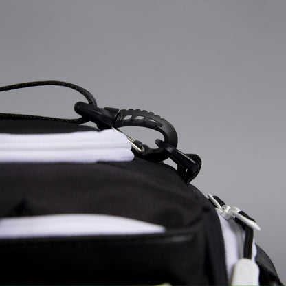 20L Mini Duffle Bag Black with White Accents - Image 21