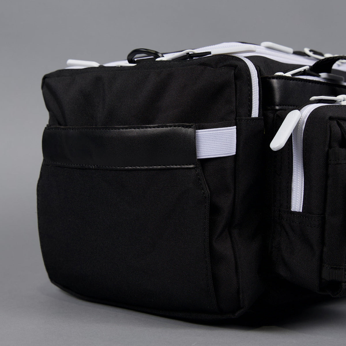 20L Mini Duffle Bag Black with White Accents - Image 24