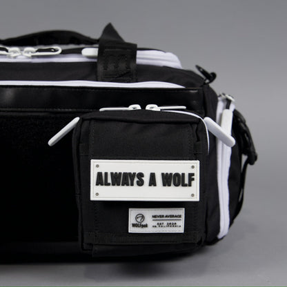20L Mini Duffle Bag Black with White Accents - Image 27