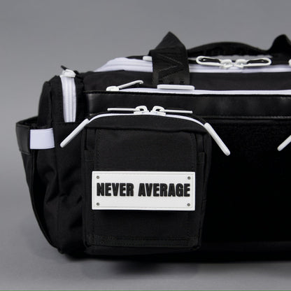 20L Mini Duffle Bag Black with White Accents - Image 26