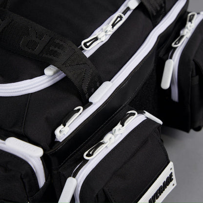 20L Mini Duffle Bag Black with White Accents - Image 28