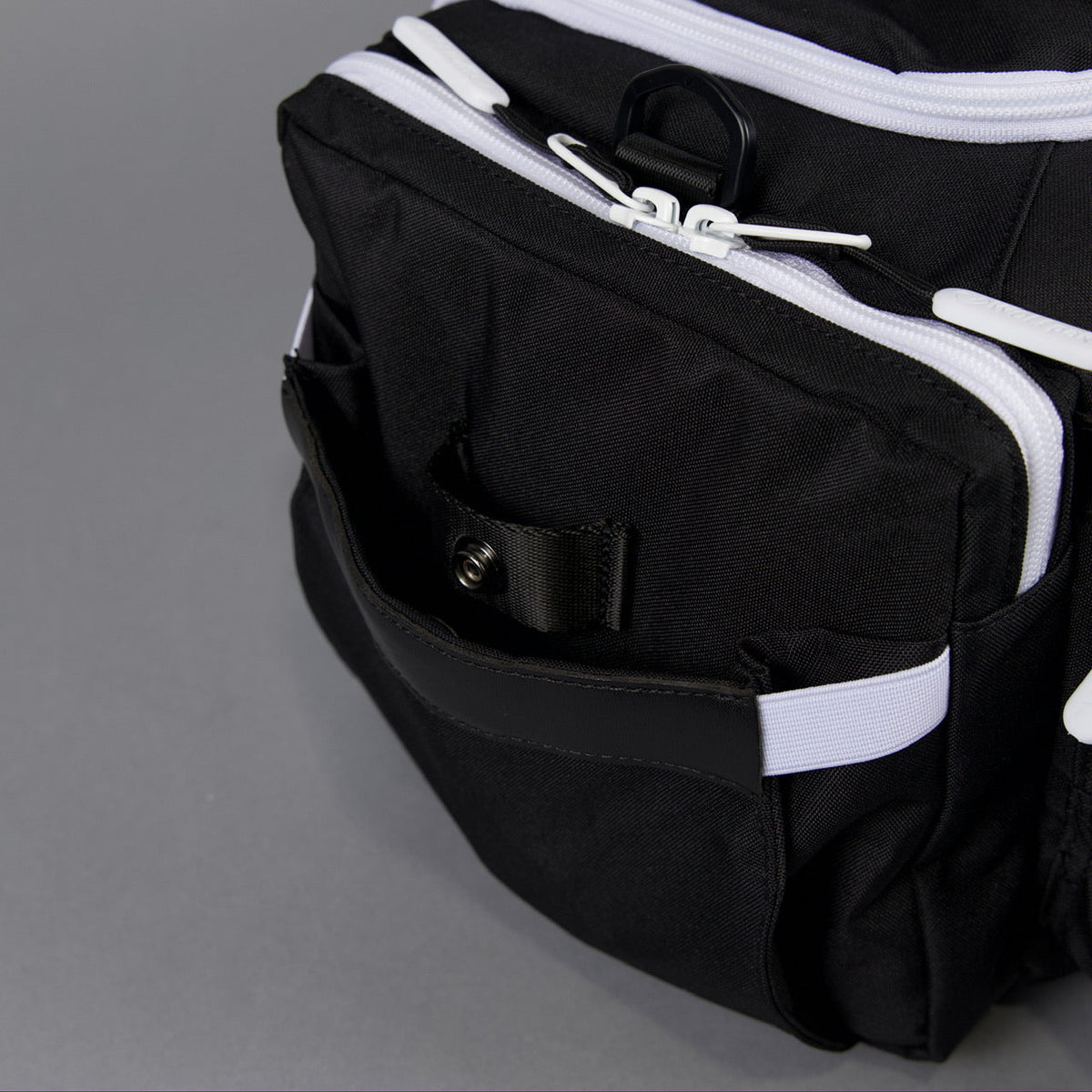 20L Mini Duffle Bag Black with White Accents - Image 30