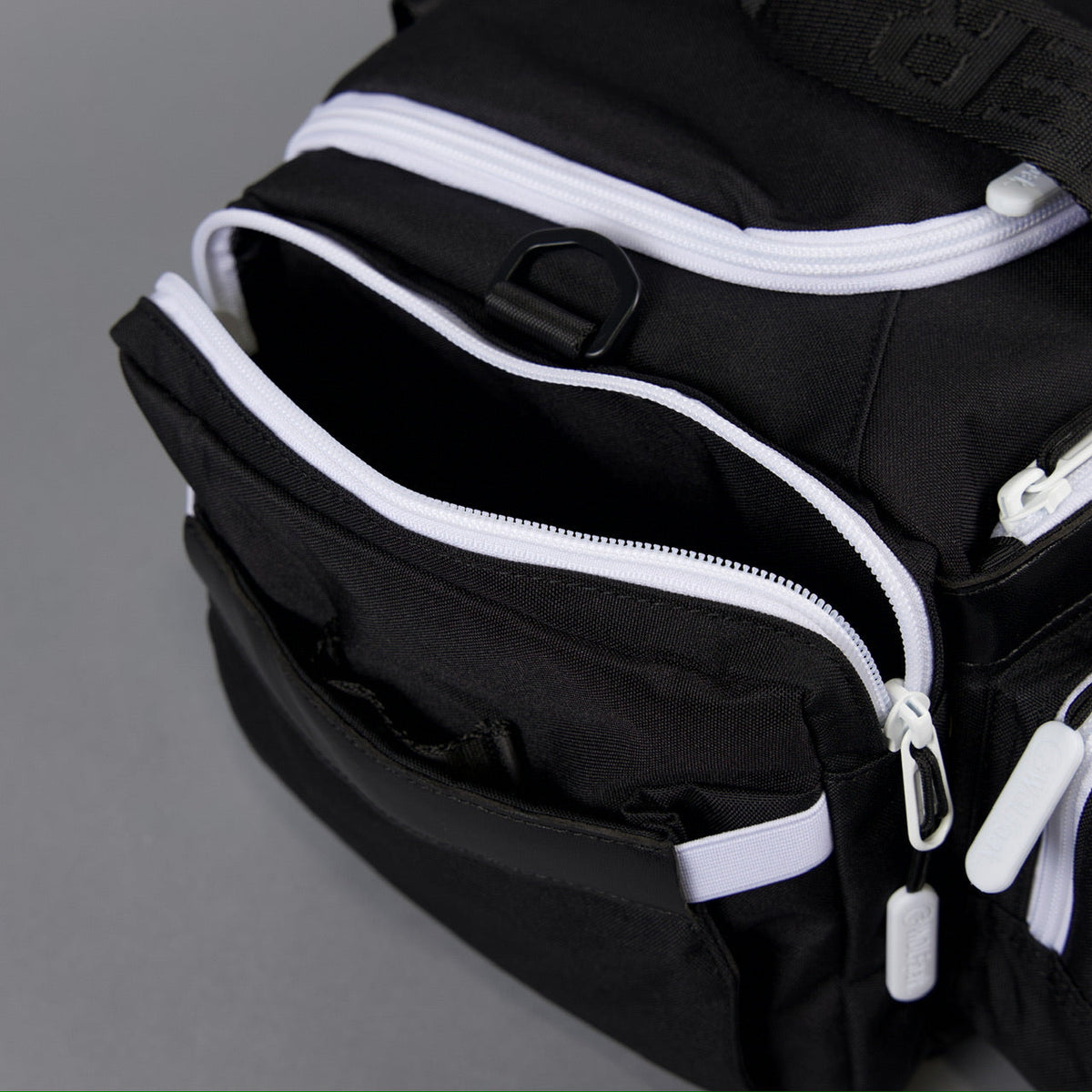 20L Mini Duffle Bag Black with White Accents - Image 29