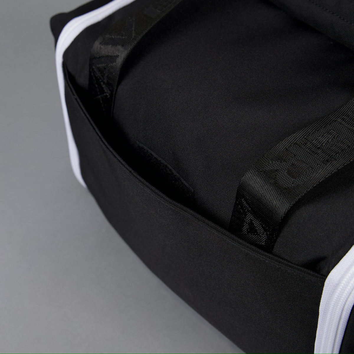 20L Mini Duffle Bag Black with White Accents - Image 31
