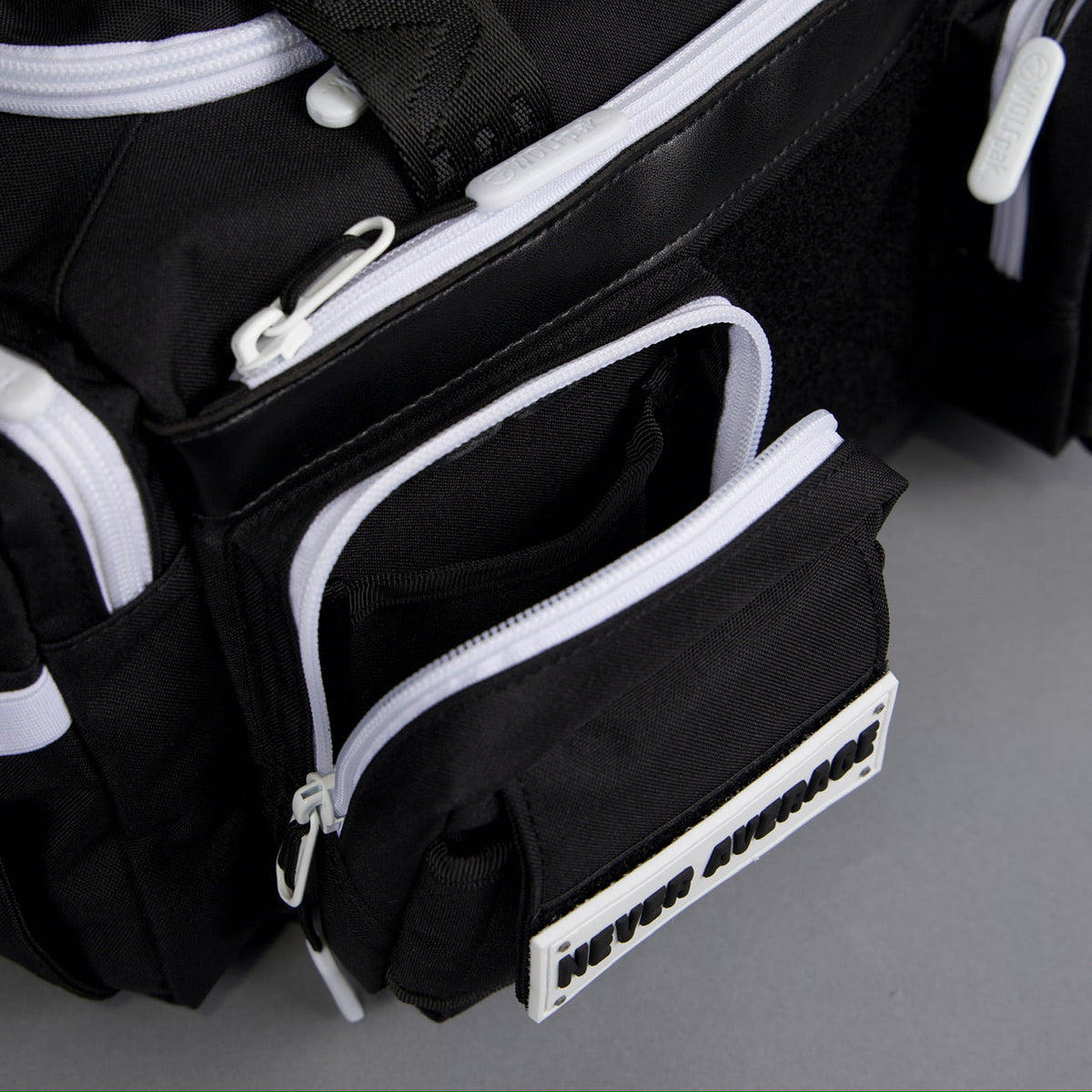 20L Mini Duffle Bag Black with White Accents - Image 42