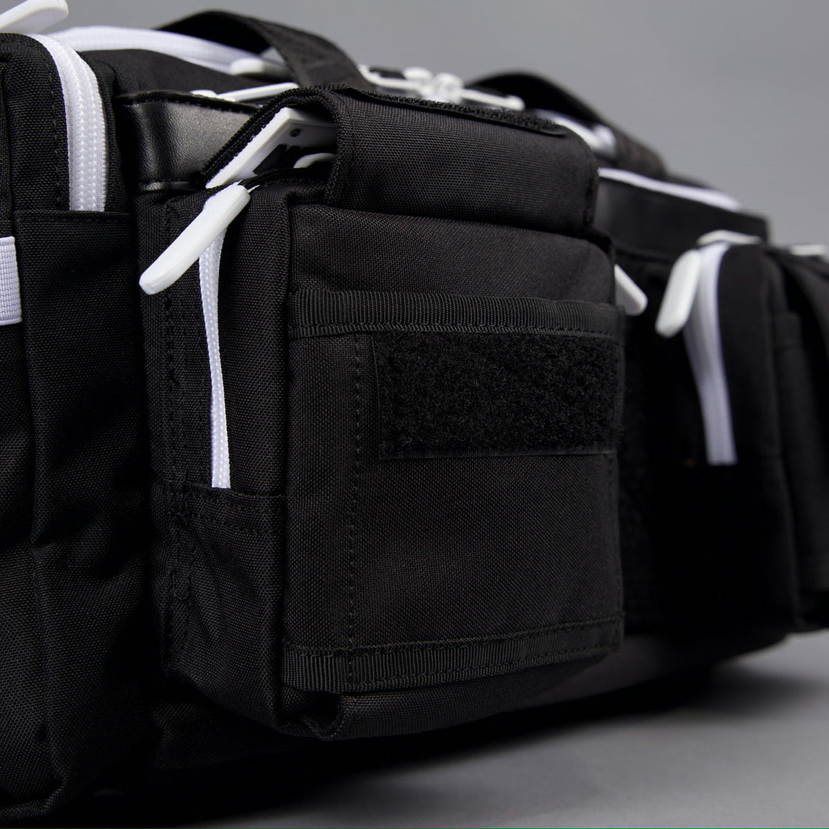 20L Mini Duffle Bag Black with White Accents - Image 41