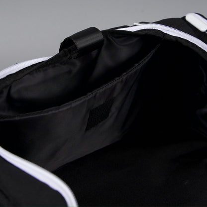 20L Mini Duffle Bag Black with White Accents - Image 35