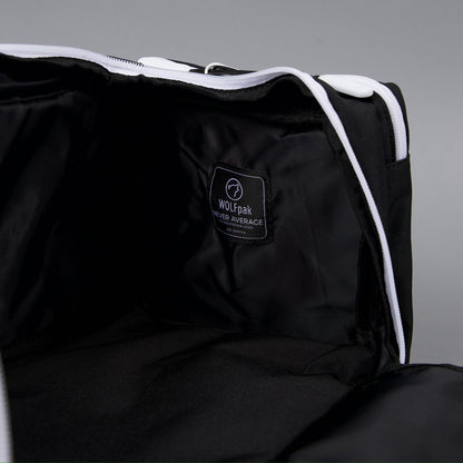 20L Mini Duffle Bag Black with White Accents - Image 47