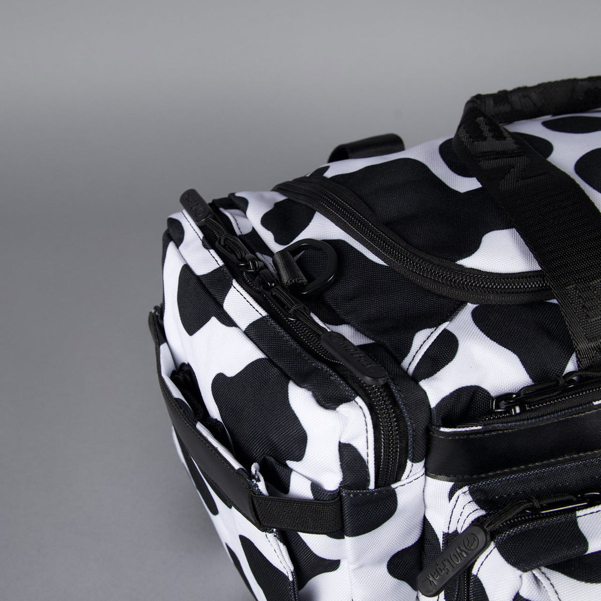 20L Mini Duffle Bag Black White Cow - Image 17