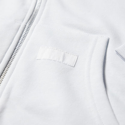 Arctic White Zip Up Hoodie - Image 8