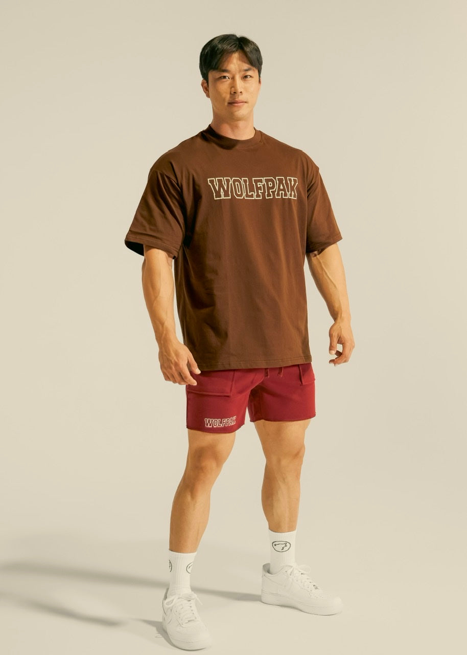 Men's Varsity Shorts Crimson Red - Image 4