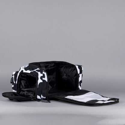 20L Mini Duffle Bag Black White Cow - Image 15