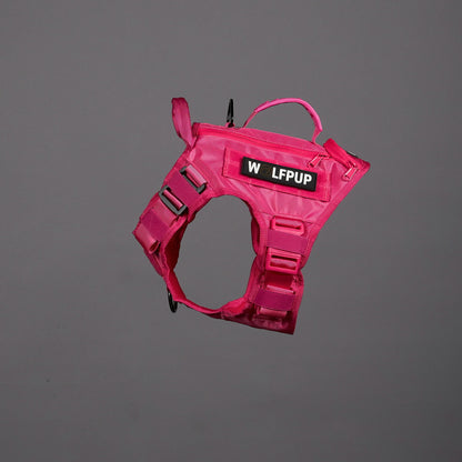Neon Pink Tactical Dog Vest Harness - Image 7