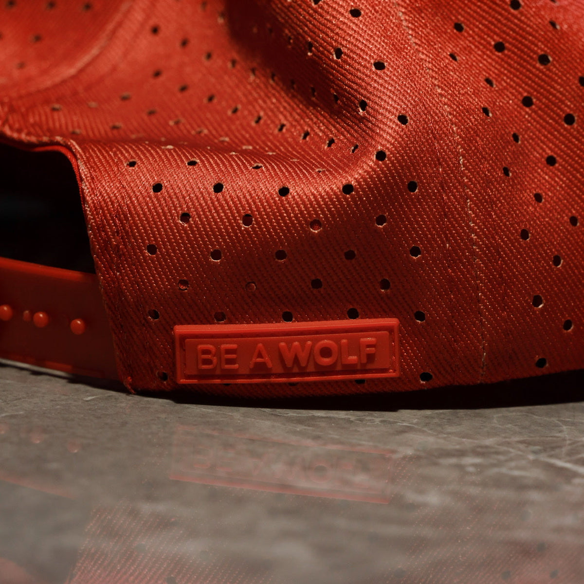 Flat Bill Snapback Hat Blood Orange - Image 4
