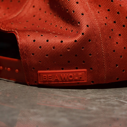 Flat Bill Snapback Hat Blood Orange - Image 4