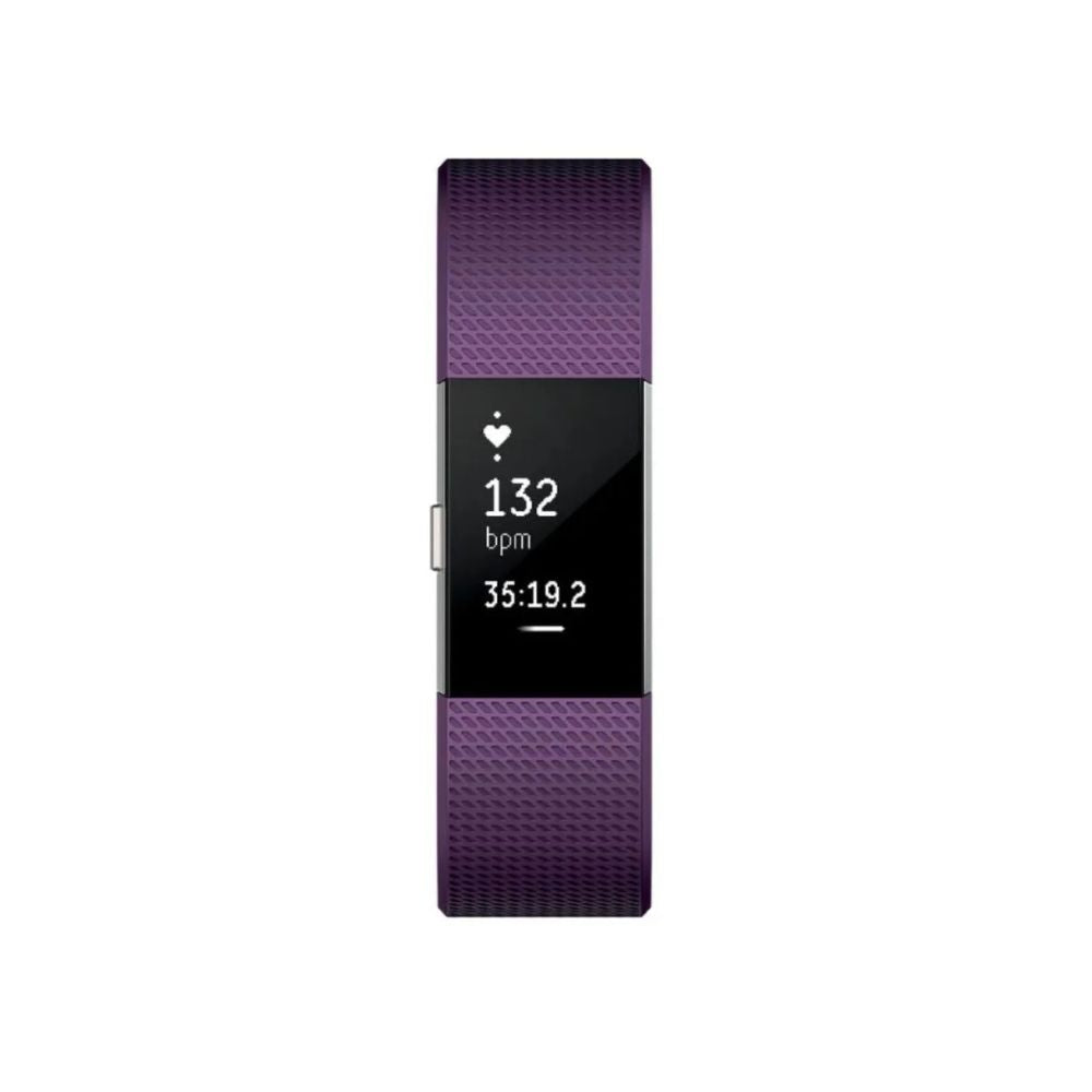 Fitbit Charge 2 HR + Fitness Wristband Watch - Large - Plum - FB407SPML - Image 2