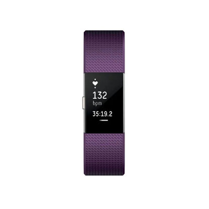 Fitbit Charge 2 HR + Fitness Wristband Watch - Large - Plum - FB407SPML - Image 2