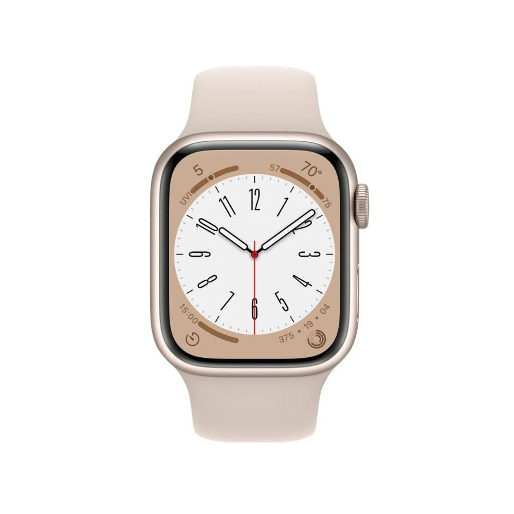 Apple Watch Series 8 GPS+Cell 41mm Aluminum - S/M Sport Band - Starlight - MNUX3LL/A - Image 2