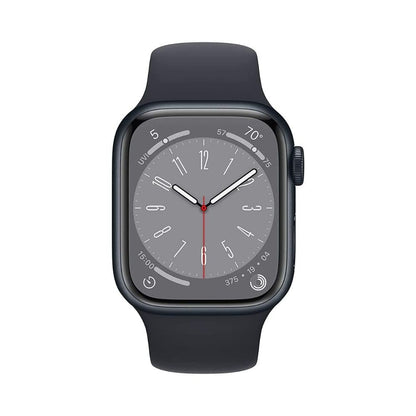 Apple Watch Series 8 (GPS + Cellular) 41mm Midnight Aluminum Case with Midnight Sport Band - S/M - MNUV3LL/A - Image 2