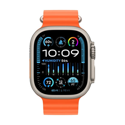 Apple Watch Ultra 2 (GPS + Cell) 49mm Titanium Case w/ Orange Ocean Band (NO Blood Oxygen) - MREH3LW/A - Image 2