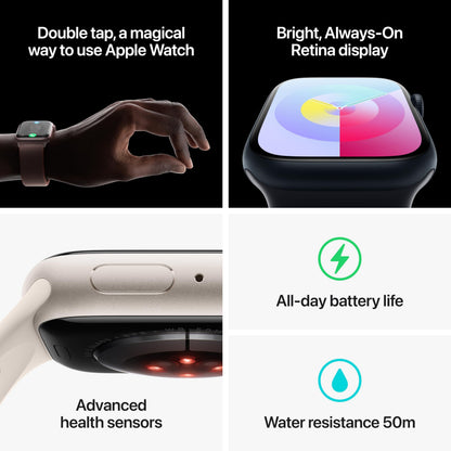 Apple Watch Series 9 - 45mm (GPS) with Midnight Aluminum Case with Midnight Sport Loop - MR9C3LL/A - Image 5