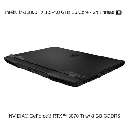 MSI - 15.6" 165 Hz - i7 12800HX - 3070 Ti GPU - 32GB RAM - 1TB SSD - Windows 11 - Vector GP66HX 12UGS-066 - Image 3