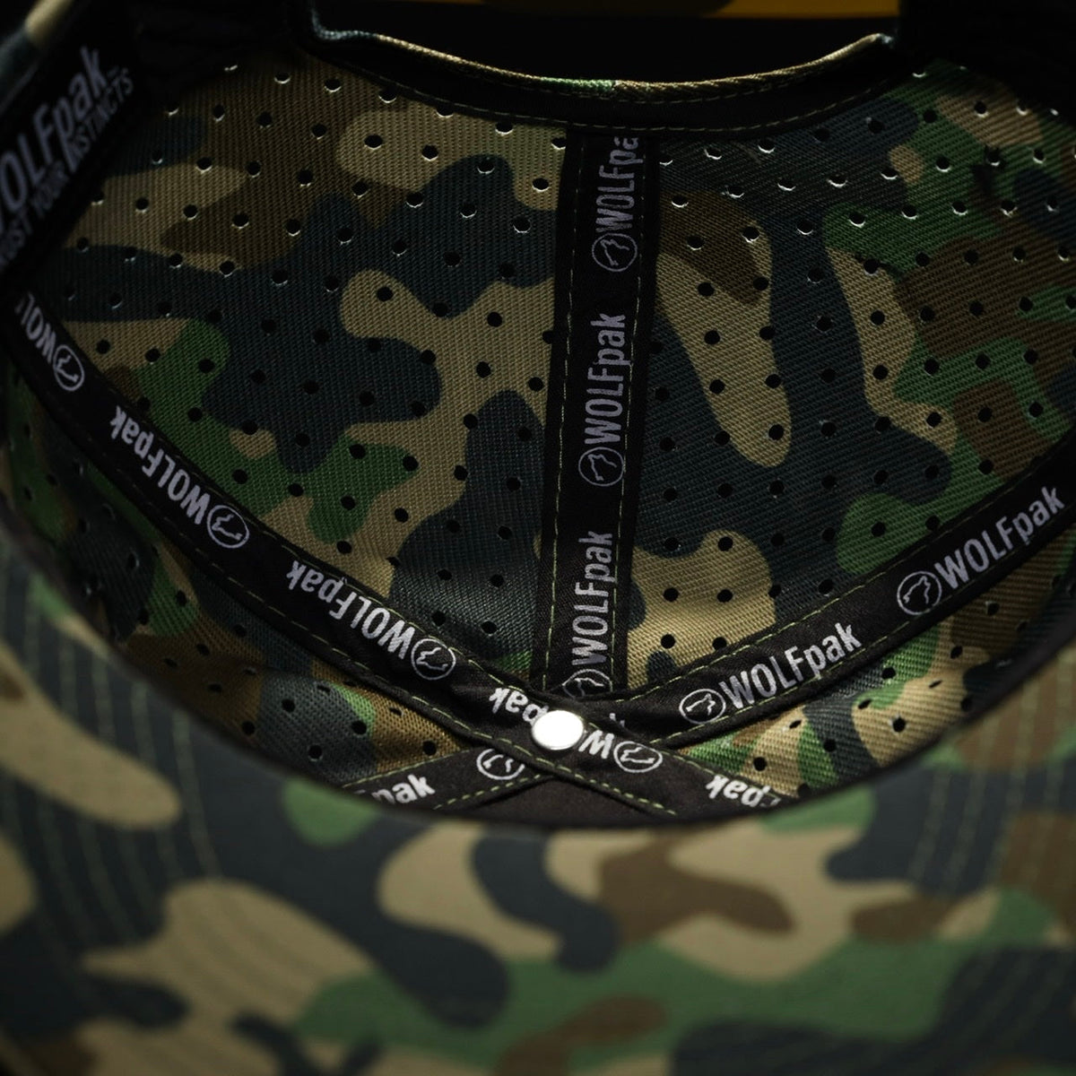 Flat Bill Snapback Hat Army Camo - Image 5