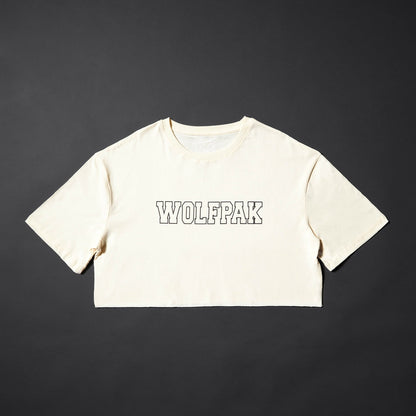 Women's Varsity Cropped Tee Cream - Image 6