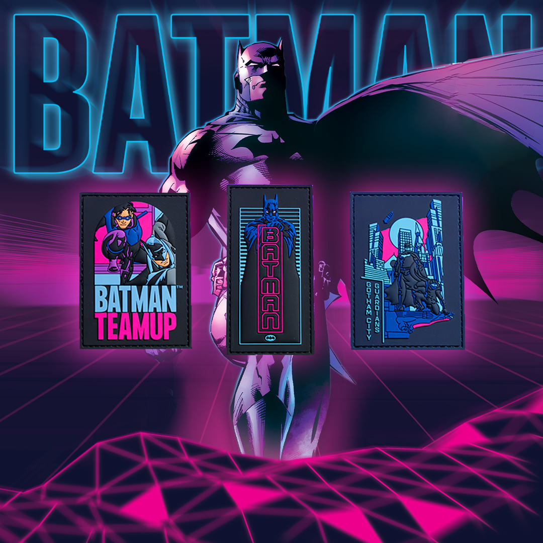 Three Dimensional Neon Batman Removable Patch Bundle