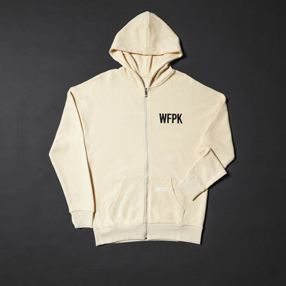 Cream Zip Up Hoodie (SALE) - Image 3