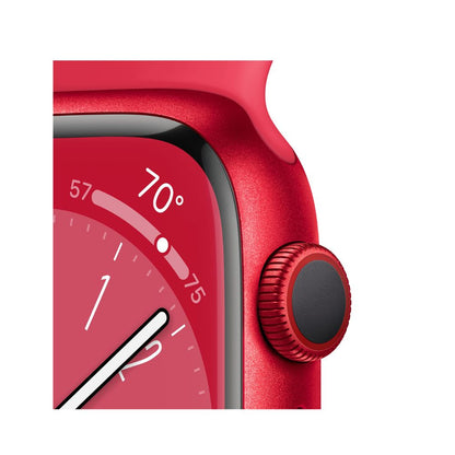 Apple Watch Series 8 GPS + Cellular, 45mm (PRODUCT) Red Aluminum Case with Red Sport Band, M/L - MNVU3LL/A - Image 3