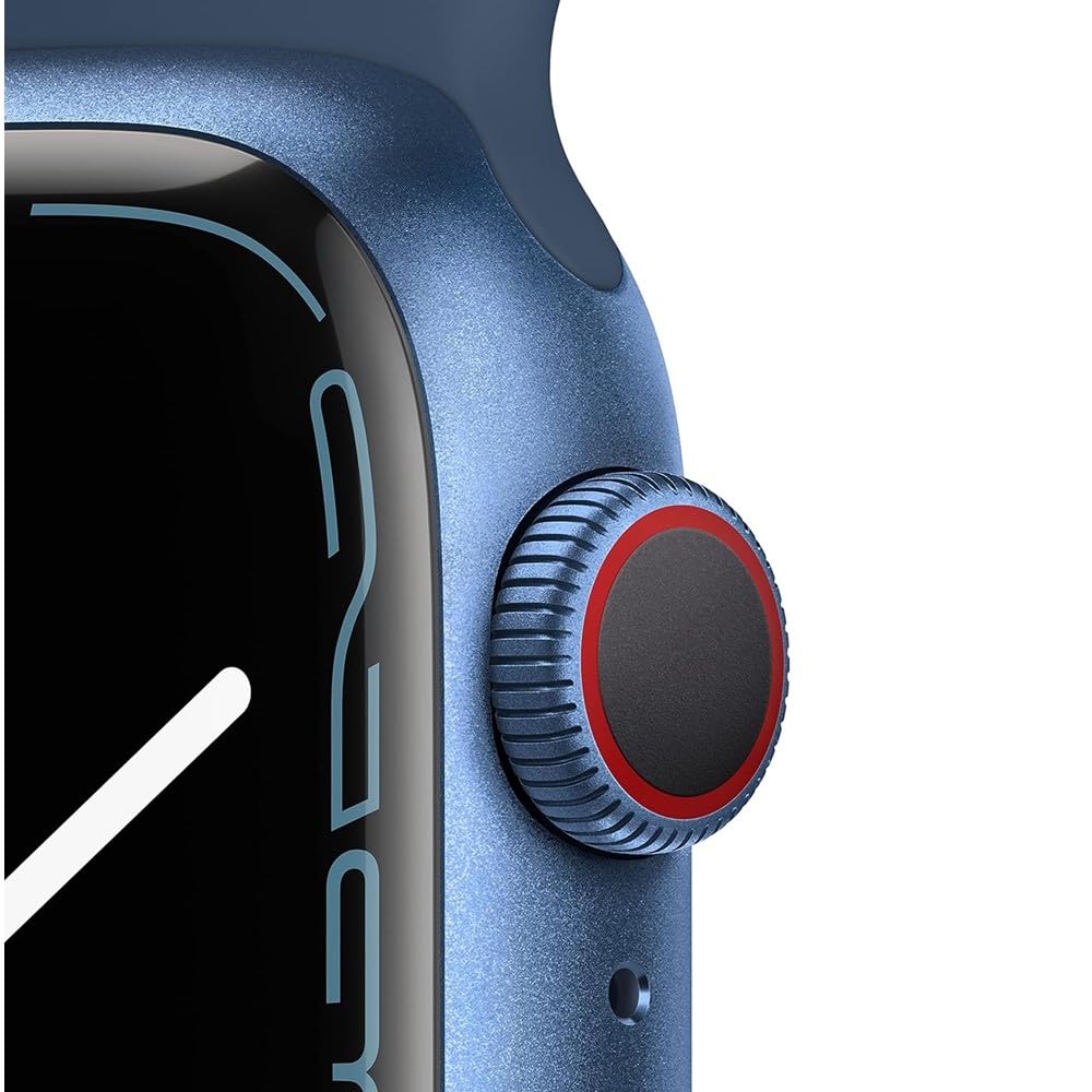 Apple Watch Series 7 (GPS + Cellular, 41mm) Blue Aluminum Case with Abyss Blue Sport Band - MKHC3LL/A - Image 3