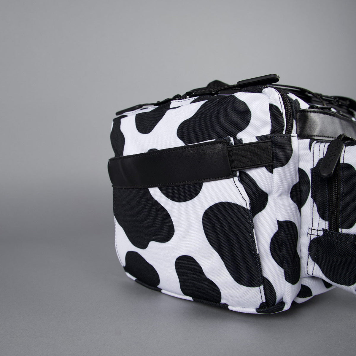 20L Mini Duffle Bag Black White Cow - Image 24
