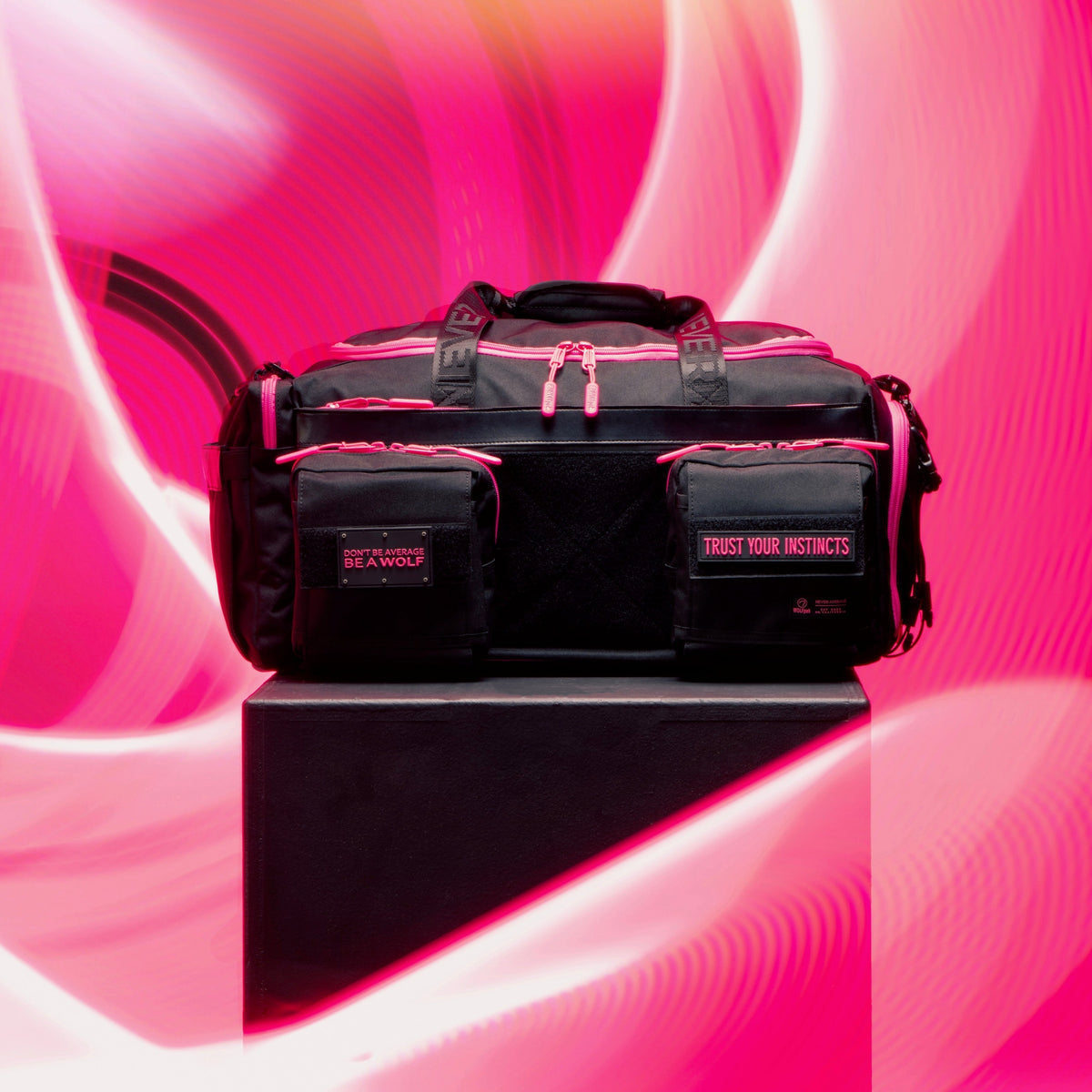 40L Ultimate Duffle Bag Black Neon Pink - Image 3