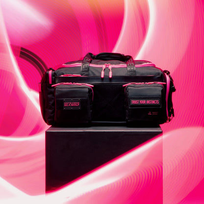 40L Ultimate Duffle Bag Black Neon Pink - Image 3