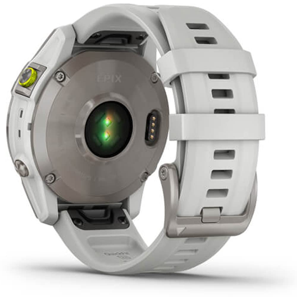 Garmin - epix Gen 2 GPS Smartwatch 47mm Fiber-reinforced polymer -White Titanium - 010-02582-20 - Image 7
