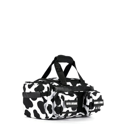 20L Mini Duffle Bag Black White Cow - Image 2