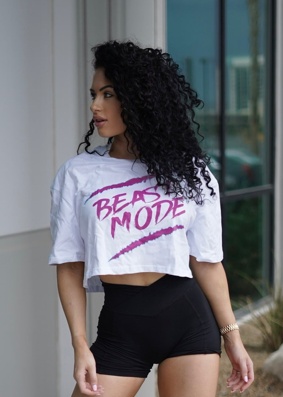 Beastmode Pink Cropped Tee - Image 2