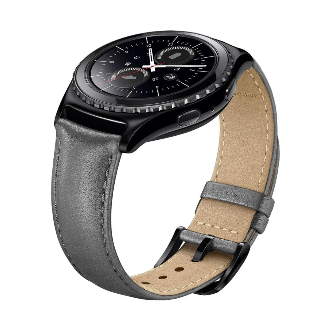 Samsung Gear S2 Classic Smartwatch 40mm Stainless Steel - Black Leather Band - SM-R7320ZKAXAR - Image 4