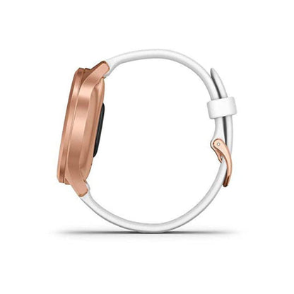 Garmin vivomove Style Hybrid Smartwatch 42mm, Rose Gold Aluminum Case, Silicone - 010-02240-00 - Image 4