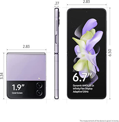 Unlocked Samsung Galaxy Z Flip4 256GB - Bora Purple - SM-F721ULVEXAA - Image 2