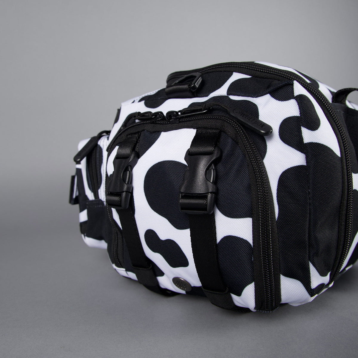 20L Mini Duffle Bag Black White Cow - Image 25
