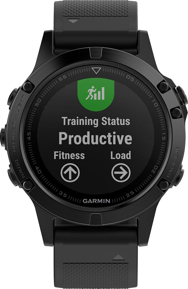 Garmin fenix 5 Sapphire Smartwatch 47mm Black w/ Black Band - 010-01688-31 - Image 2