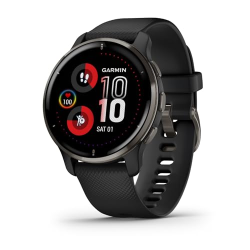 Garmin - Venu 2 Plus GPS Smartwatch 43 mm Fiber-reinforced polymer - Slate - 010-02496-01 - Image 3